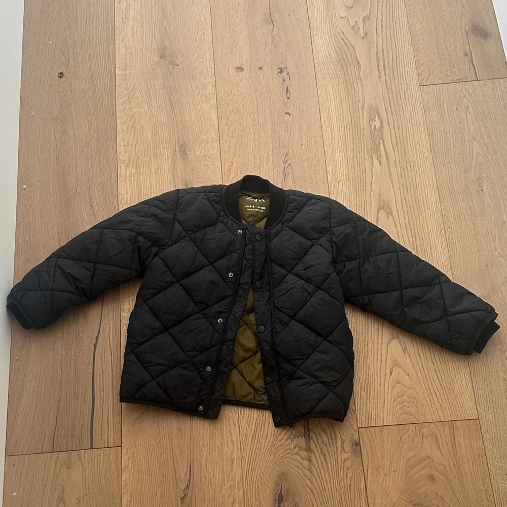 Zara Black Quilted Kids Puffer Jacket 8/9Y